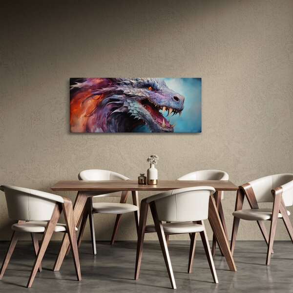 Tablou - Ilustrație a unui dragon (120x50 cm)