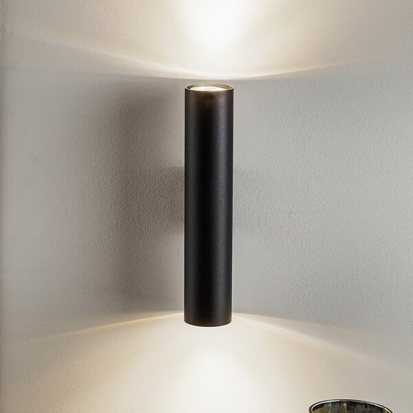 SOLLUX LIGHTING Aplică de perete Tube up/down, negru, reglabil, Negru, Camera de zi / sufragerie, Metal, Modern