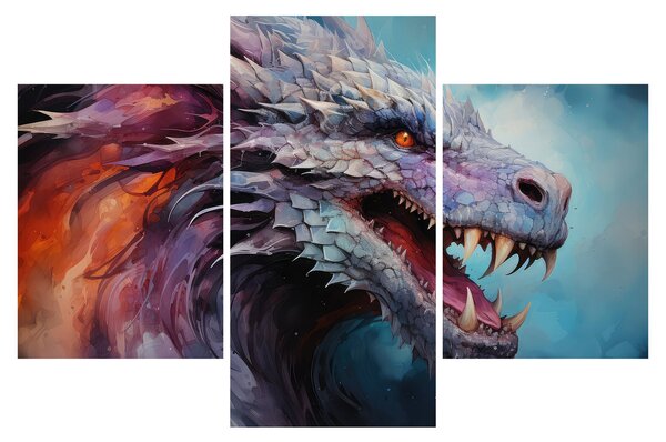 Tablou - Ilustrație a unui dragon (90x60 cm)