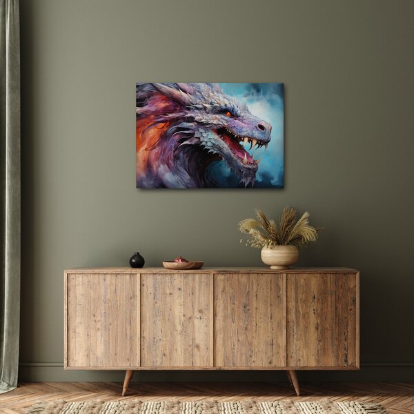 Tablou - Ilustrație a unui dragon (70x50 cm)