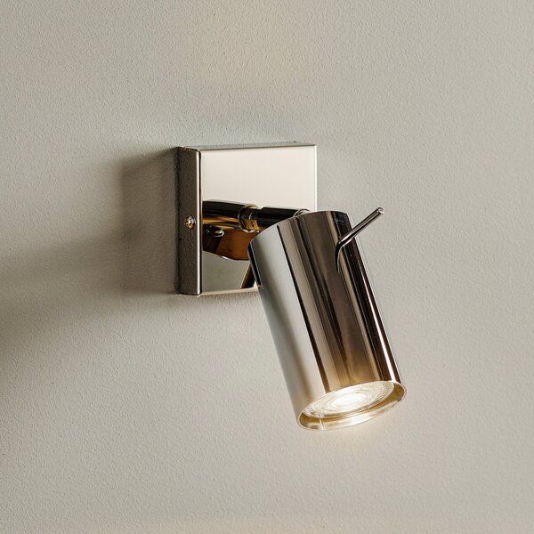 SOLLUX LIGHTING Brodier rot, cromat, 1 bec, reglabil, Metalic, Camera de zi / sufragerie, Metal, Modern
