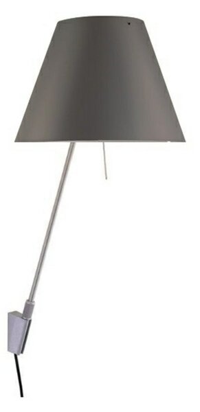 Lampă de perete Luceplan, Gri, Baie, Aluminiu