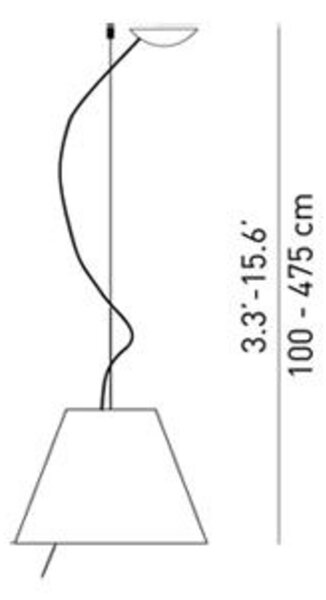 Lustră Pendul Luceplan, Negru, Sala de mese, Metal