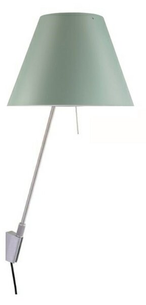 Lampă de perete Luceplan, Verde, Camera de zi, Aluminiu