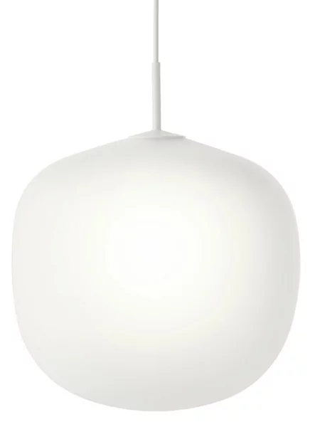 Lustră Pendul Muuto, Alb, Sala de mese, Sticlă