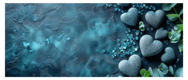 Tablou - Pietre în formă de inimă (120x50 cm)