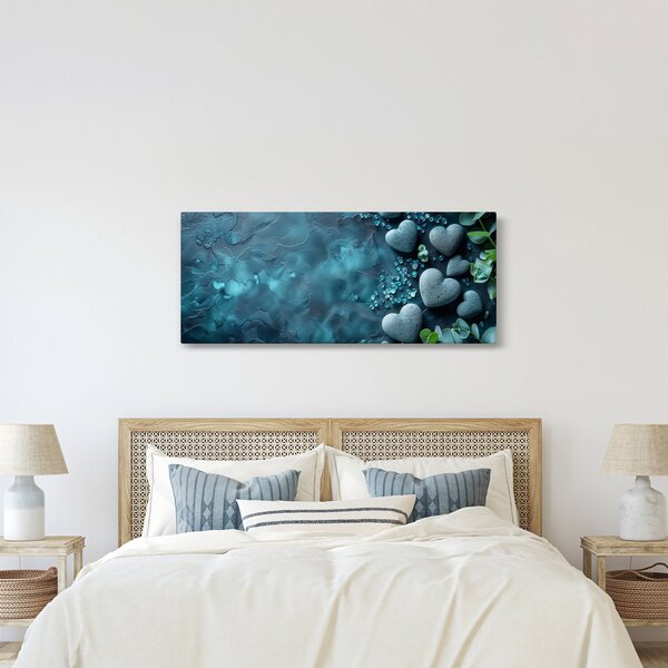Tablou - Pietre în formă de inimă (120x50 cm)