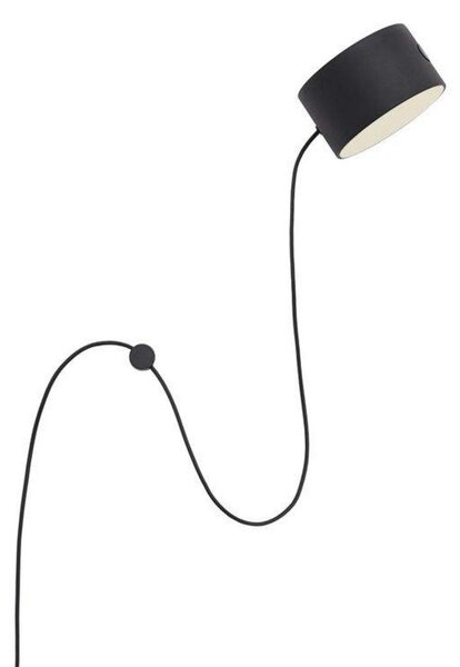 Lampă de perete Muuto, reglabil, Negru, Camera de zi, Metal