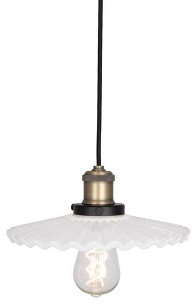 Lustră Pendul Globen Lighting, COBBLER, reglabil, Alb, Sala de mese, Sticlă, Vintage