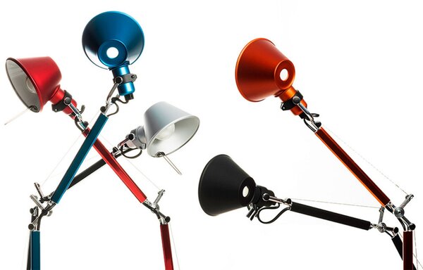 Lampă de perete Artemide, Roșu, Studiu / Birou, Aluminiu, Design