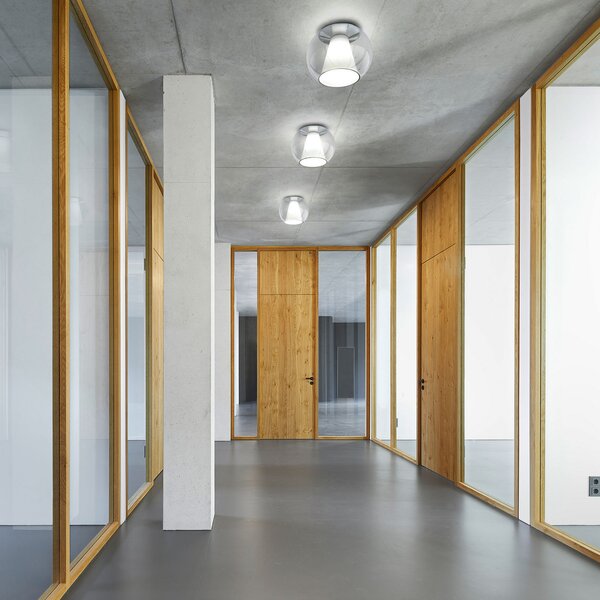 Serien Lighting serien.lighting Proiect S plafon 2,700K Triac clar, reglabil, Transparent, Camera de zi / sufragerie, Sticlă, Modern