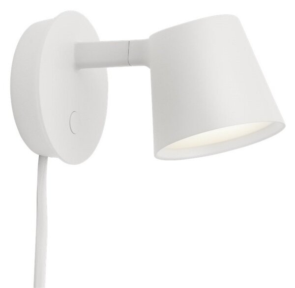 Lampă de perete Muuto, reglabil, Alb, Camera de zi, Aluminiu