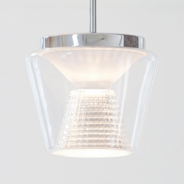 Serien Lighting serien.lighting Annex L pendul 34W 3.000K lustruit, reglabil, Transparent, Camera de zi / sufragerie, Sticlă, Design