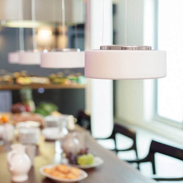 Serien Lighting serien.lighting Suspensie Curling M 927 Triac opal, reglabil, Alb, Camera de zi / sufragerie, Sticlă, Modern