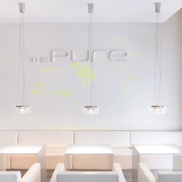 Serien Lighting serien.lighting Curling S Pendant 927 Triac transparent, reglabil, Transparent, Camera de zi / sufragerie, Sticlă, Modern