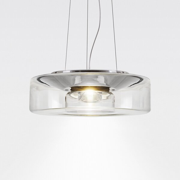 Serien Lighting serien.lighting Suspensie L Curling 927 Triac clar, reglabil, Transparent, Camera de zi / sufragerie, Sticlă, Modern