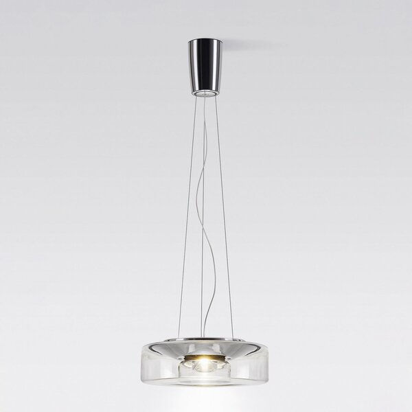 Serien Lighting serien.lighting Suspensie L Curling 927 Triac clar, reglabil, Transparent, Camera de zi / sufragerie, Sticlă, Modern
