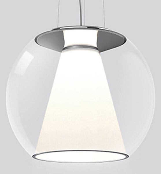 Serien Lighting serien.lighting Draft M lampă suspendată 927 Triac transparent, reglabil, Transparent, Camera de zi / sufragerie, Sticlă, Modern, glob