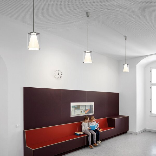 Serien Lighting serien.lighting Drum M tub suspendat 927 Triac mare, reglabil, Transparent, Camera de zi / sufragerie, Sticlă, Modern