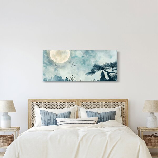 Tablou - Pictură cu lună plină (120x50 cm)