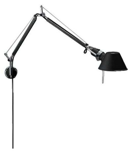 Lampă de perete Artemide, Negru, Studiu / Birou, Aluminiu, Design