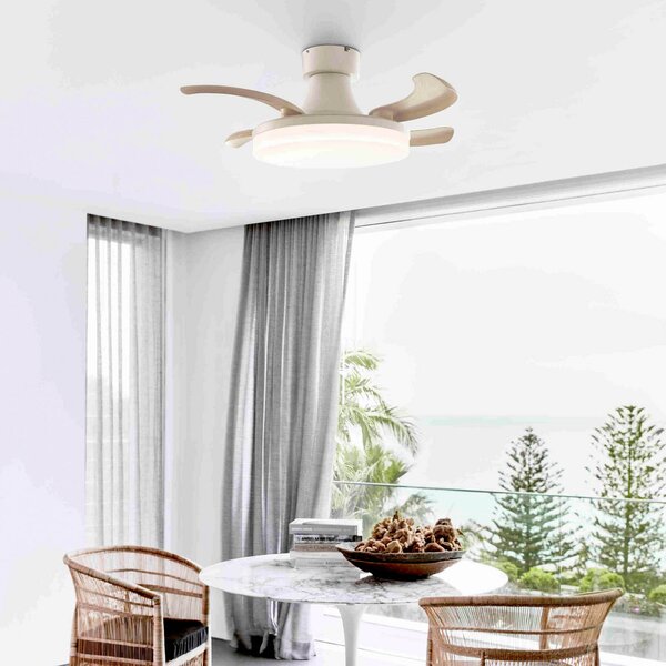 Beacon Lighting Ventilator de tavan cu LED Fanaway Orbit alb Ø 91 cm silențios, reglabil, Alb, Camera de zi / sufragerie, Metal, Modern