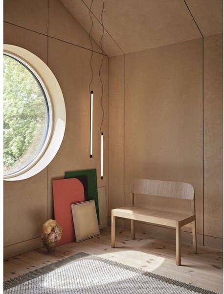 Lustră Pendul Muuto, reglabil, Negru, Sala de mese, Aluminiu