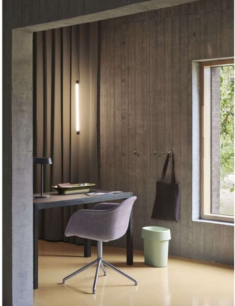 Lustră Pendul Muuto, reglabil, Negru, Sala de mese, Aluminiu