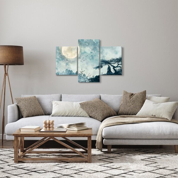 Tablou - Pictură cu lună plină (90x60 cm)