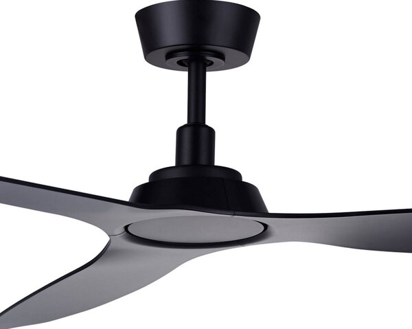 Beacon Lighting Ventilator de tavan Moto, negru, Ø 132 cm, silențios, Negru, Camera de zi / sufragerie, Plastic, Modern