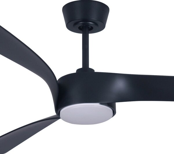 Beacon Lighting Ventilator de tavan cu lumină Line negru 132 cm liniștit, reglabil, Negru, Camera de zi / sufragerie, Plastic, Modern