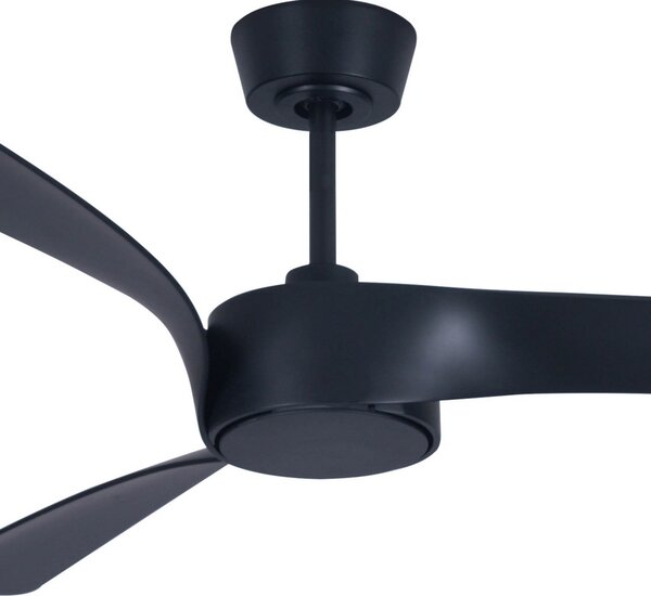 Beacon Lighting Ventilator de tavan cu lumină Line negru 132 cm liniștit, reglabil, Negru, Camera de zi / sufragerie, Plastic, Modern