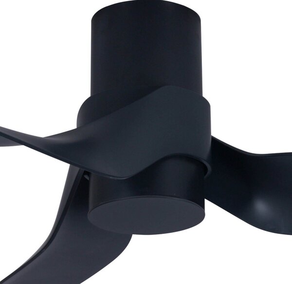 Beacon Lighting Ventilator de tavan cu lumină Nautica, negru, silențios, reglabil, Negru, Camera de zi / sufragerie, Plastic, Modern