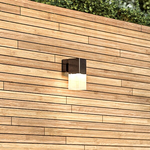 Smartwares LED în aer liber lumina de perete OOL-50016, distribuție, Negru, Metal, Modern, Soclu de perete jos