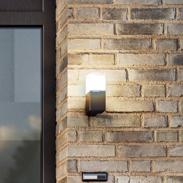 Smartwares LED în aer liber lumina de perete OOL-50015, distribuție ascendentă, Negru, Metal, Modern, Priză de perete top