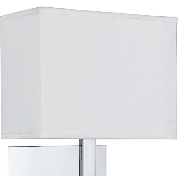 Searchlight Aplică de perete 6519 cu lampă citit LED, crom, Metalic, Camera de zi / sufragerie, Țesătură / Textil, Modern, Lumină de lectură