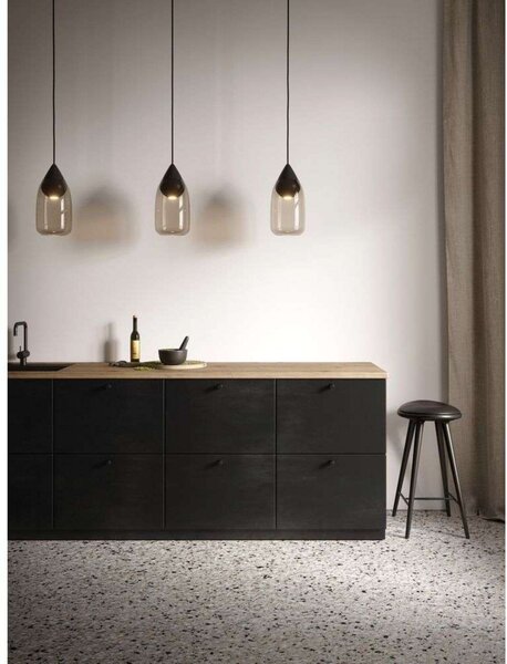 Liuku Lustră Pendul Ball Black/Transparent - Mater