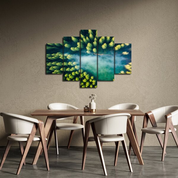 Tablou - O pădure învăluită în ceață (150x105 cm)