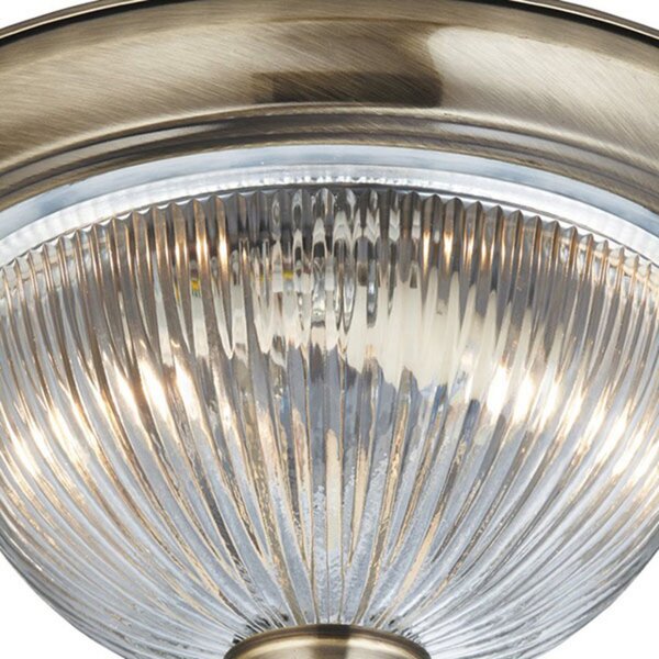 Searchlight Plafonieră American Diner IP44, alamă antic, reglabil, Bronz / Alamă Veche, Baie, Metal, Antichitate