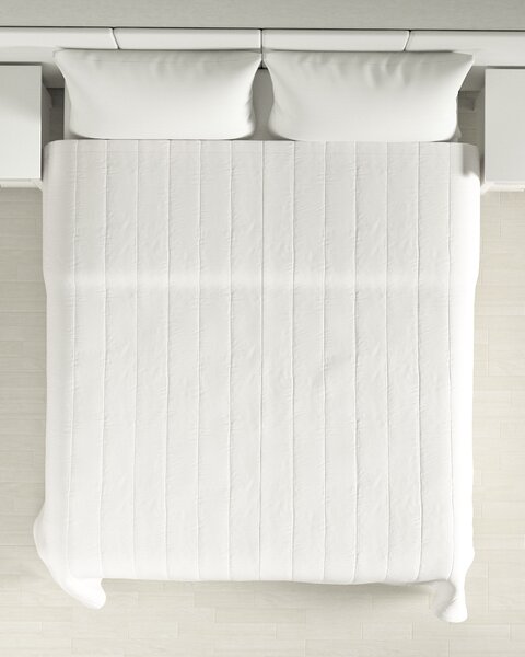Cuvertura matlasata cu model culoare alb