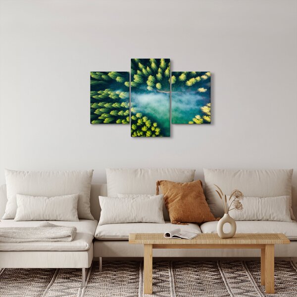 Tablou - O pădure învăluită în ceață (90x60 cm)