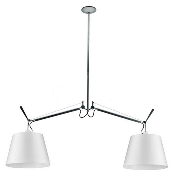 Lustră Pendul Artemide, Gri, Sala de mese, Aluminiu