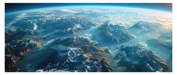 Tablou - Vedere din spațiu (120x50 cm)
