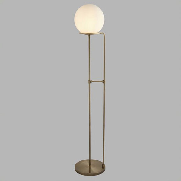 Searchlight Lampă podea Sphere alamă antic cu sferă sticlă, Bronz / Alamă Veche, Camera de zi / sufragerie, Sticlă, Modern