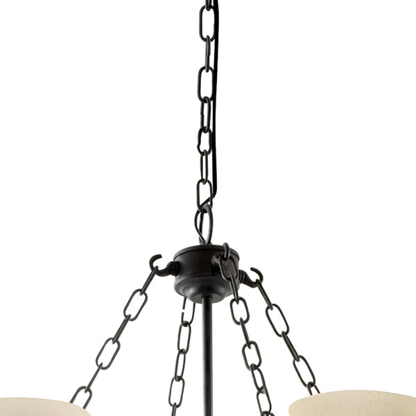 Searchlight Candelabru Cartwheel, 8 becuri, reglabil, Negru, Camera de zi / sufragerie, Metal, Casă de țară / Rustic