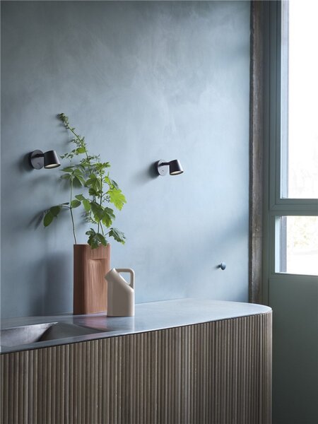 Lampă de perete Muuto, reglabil, Gri, Camera de zi, Aluminiu