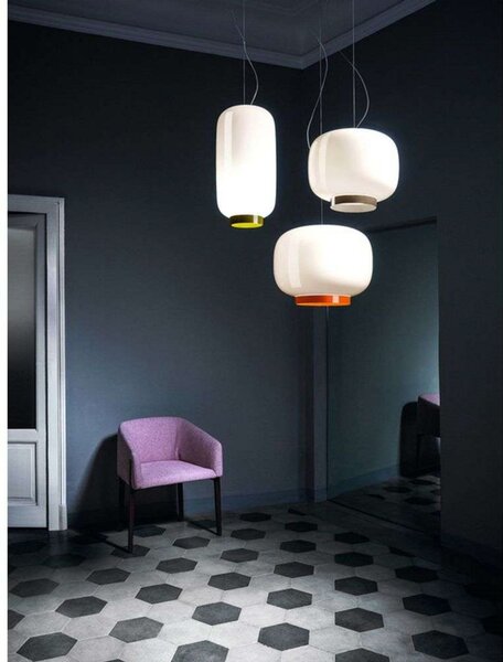 Lustră Pendul Foscarini, Alb, Sticlă