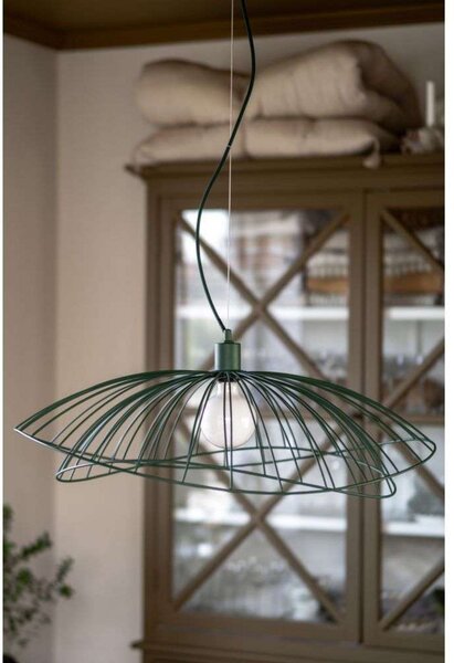 Lustră Pendul Globen Lighting, Verde, Sala de mese, Metal