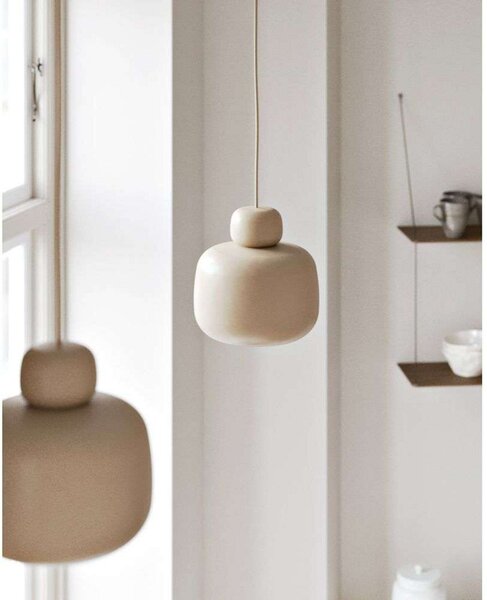Lustră Pendul Woud, Stone, reglabil, Bej, Bucătărie, Metal, Design