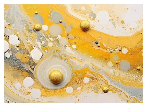 Tablou - fundal abstract cu decor de aur (70x50 cm)